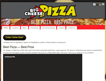 Tablet Screenshot of mybigcheesepizza.com